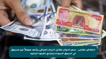 انخفاض مفاجئ.. سعر الدولار مقابل الدينار العراقي يشهد هبوطاً غير مسبوق في السوق السوداء وتراجع الفجوة البنكية